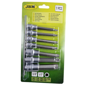 JBM Blister con guía de 7 puntas torx de 3/8″ y 1/2″ – 53084