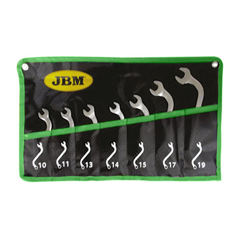 JBM Set de 7 llaves combinadas en forma de "s" 50563
