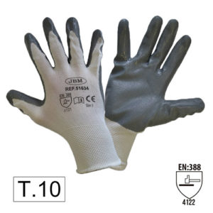 JBM Guantes con palma reforzada de nitrilo t. 10 – 51632N