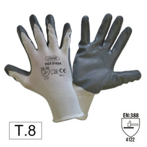 JBM Guantes con palma reforzada de nitrilo t.8 – 51633