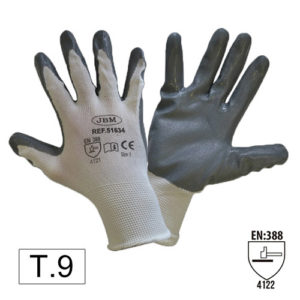 JBM Guantes con palma reforzada de nitrilo t.9 – 51634